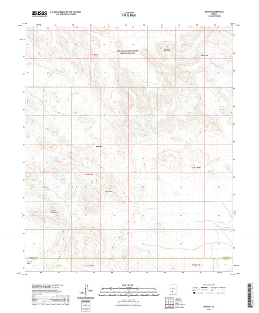 Moivayi Arizona US Topo Map Image