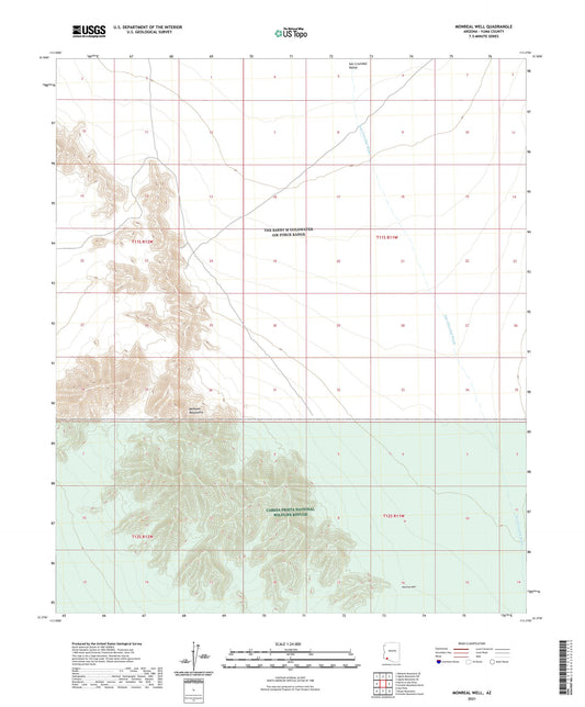 Monreal Well Arizona US Topo Map Image