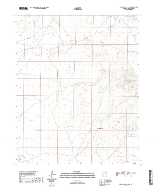 Montezumas Chair Arizona US Topo Map Image