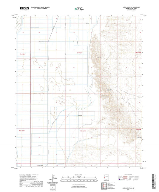 Moon Mountain Arizona US Topo Map Image