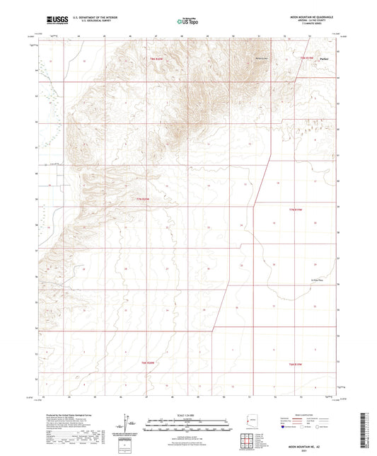 Moon Mountain NE Arizona US Topo Map Image