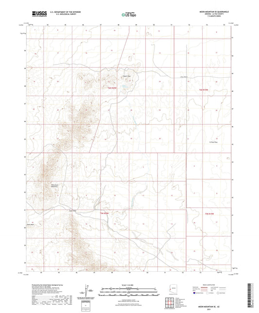 Moon Mountain SE Arizona US Topo Map Image