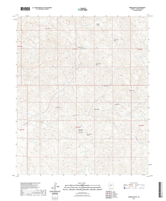 Morgan Butte Arizona US Topo Map Image