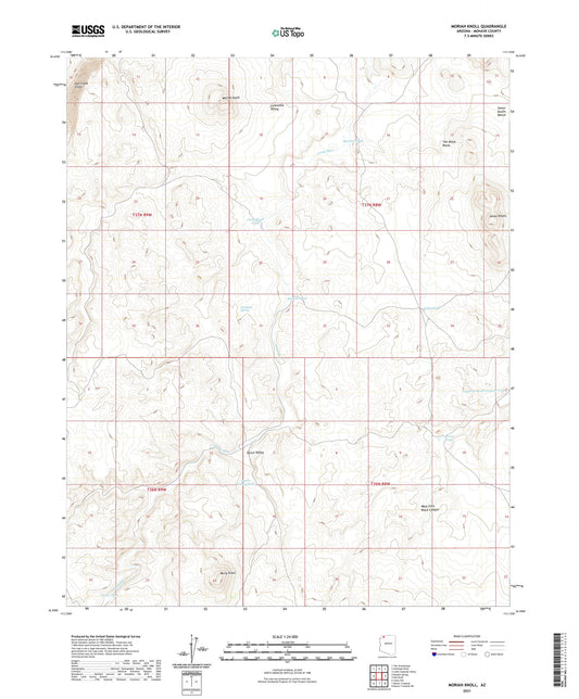 Moriah Knoll Arizona US Topo Map Image