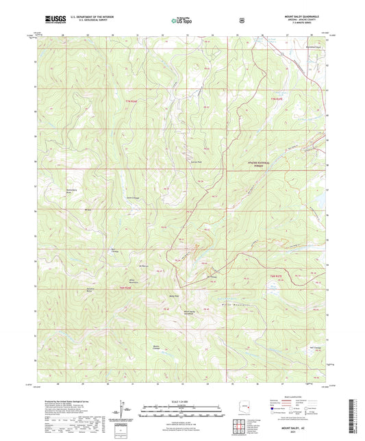 Mount Baldy Arizona US Topo Map Image