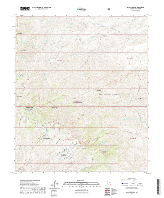 Mount Bigelow Arizona US Topo Map Image