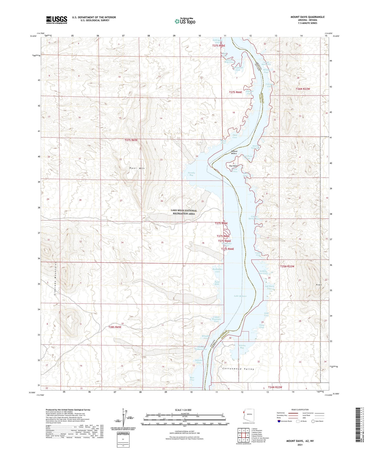 Mount Davis Arizona US Topo Map Image