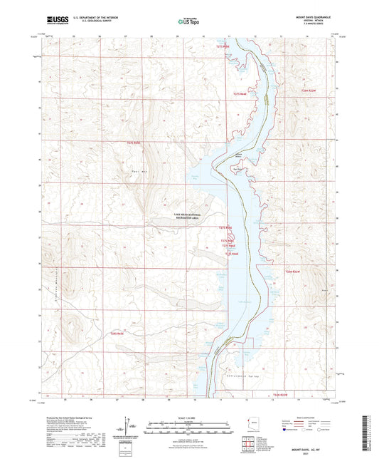 Mount Davis Arizona US Topo Map Image