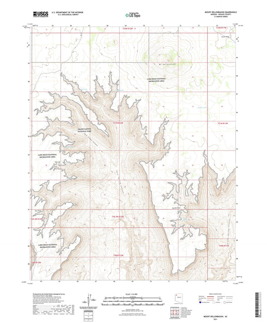 Mount Dellenbaugh Arizona US Topo Map Image