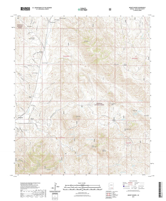 Mount Hughes Arizona US Topo Map Image