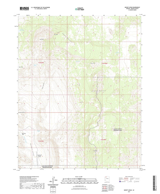 Mount Logan Arizona US Topo Map Image