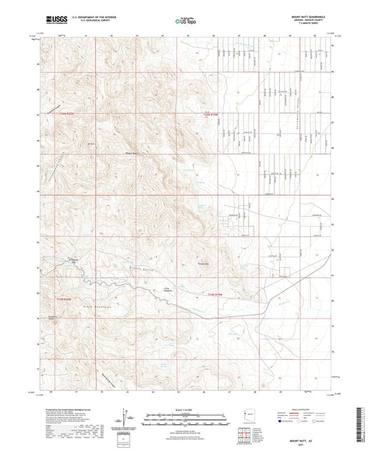 Mount Nutt Arizona US Topo Map Image