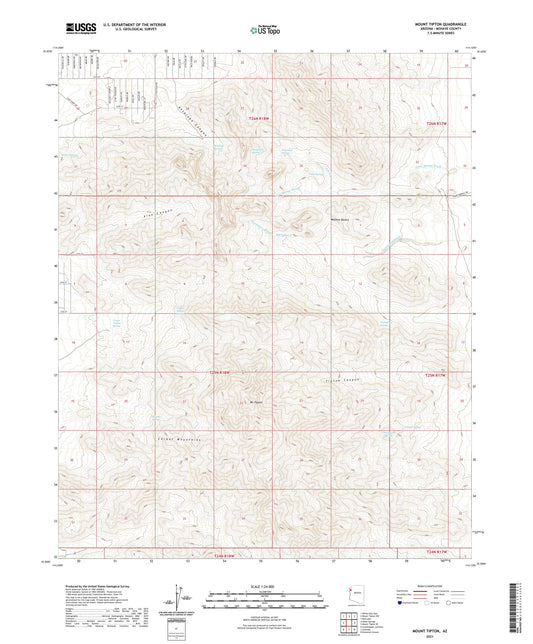 Mount Tipton Arizona US Topo Map Image