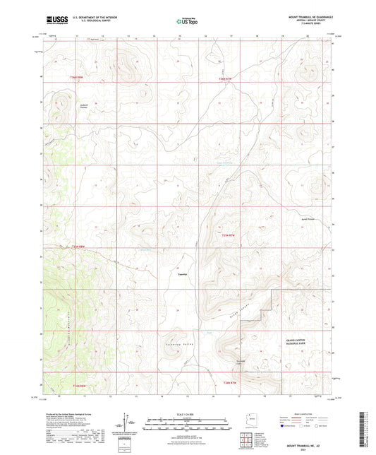 Mount Trumbull NE Arizona US Topo Map Image