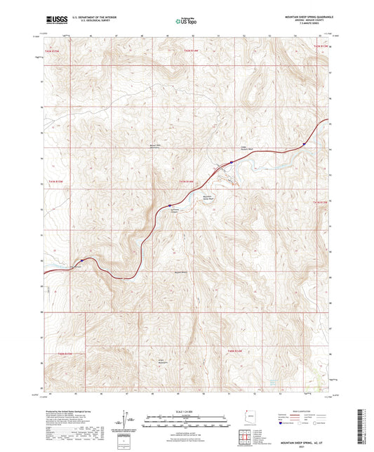 Mountain Sheep Spring Arizona US Topo Map Image