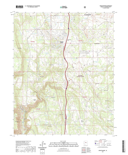 Mountainaire Arizona US Topo Map Image