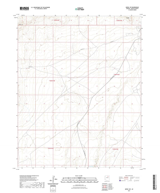 Mowaapi Arizona US Topo Map Image