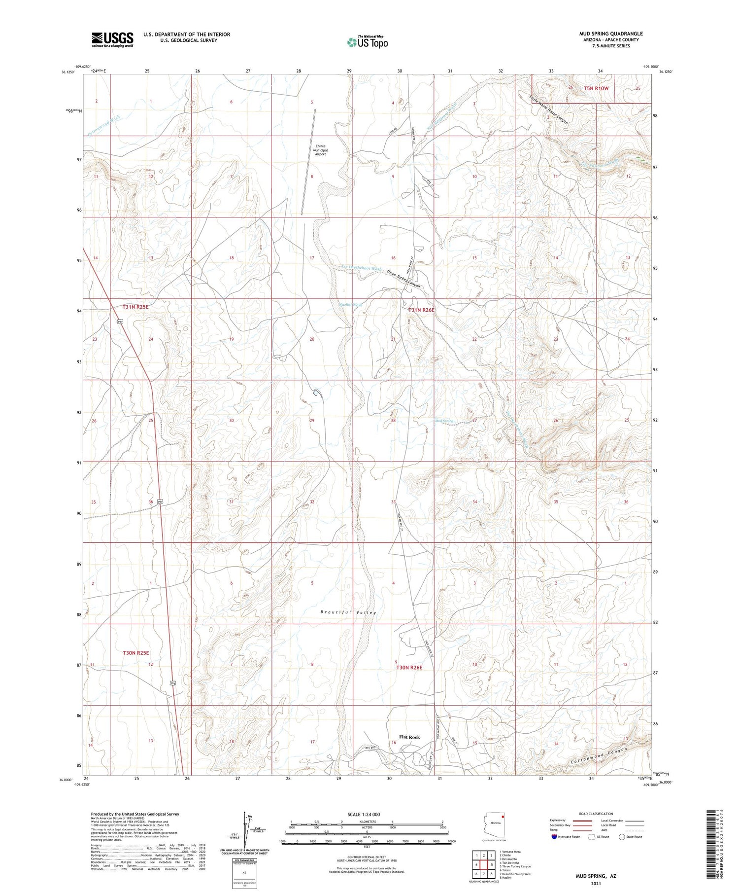 Mud Spring Arizona US Topo Map Image