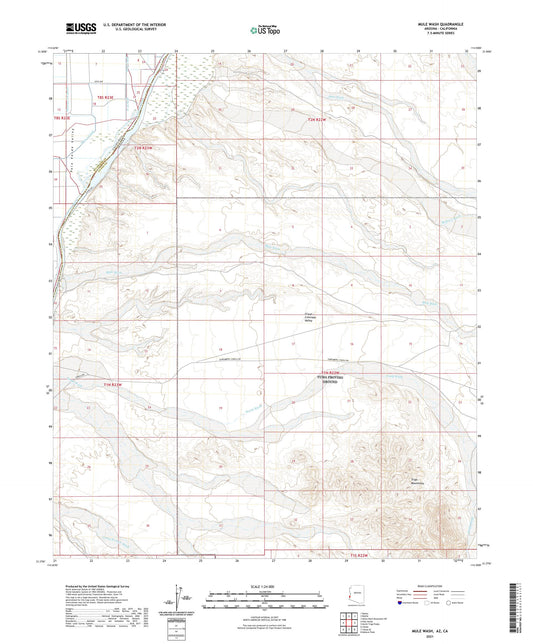Mule Wash Arizona US Topo Map Image