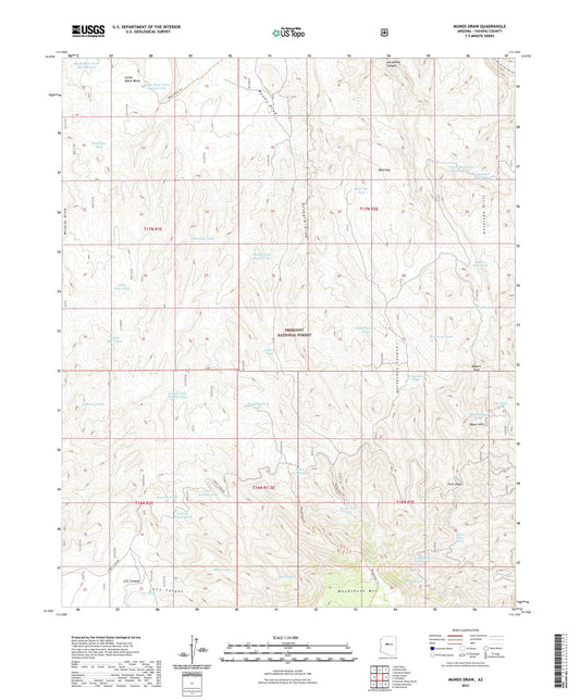 Munds Draw Arizona US Topo Map Image