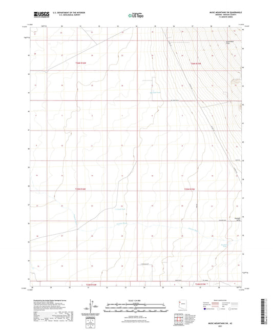 Music Mountains SW Arizona US Topo Map Image
