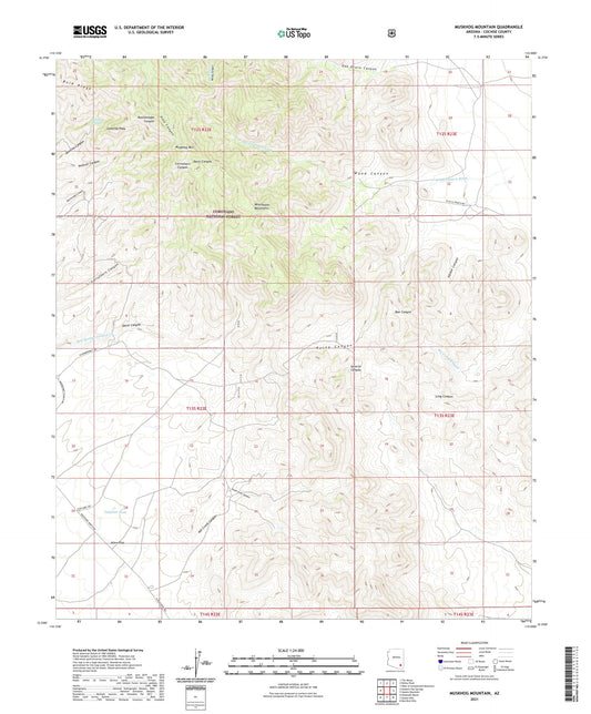 Muskhog Mountain Arizona US Topo Map Image