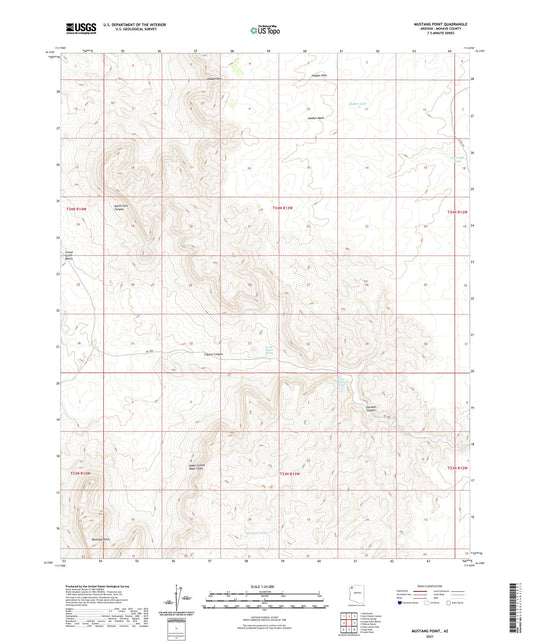 Mustang Point Arizona US Topo Map Image
