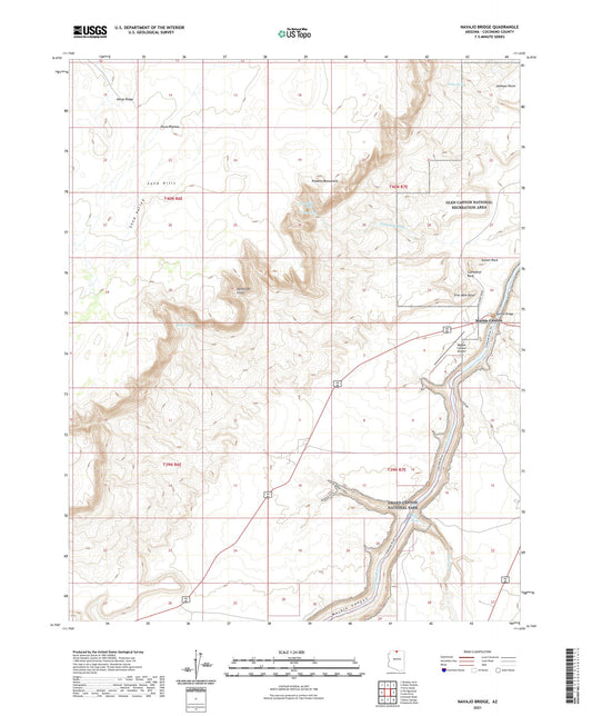 Navajo Bridge Arizona US Topo Map Image