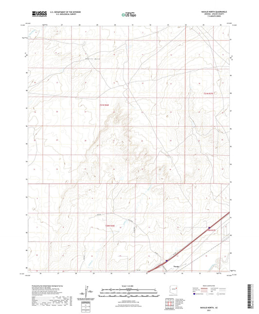 Navajo North Arizona US Topo Map Image