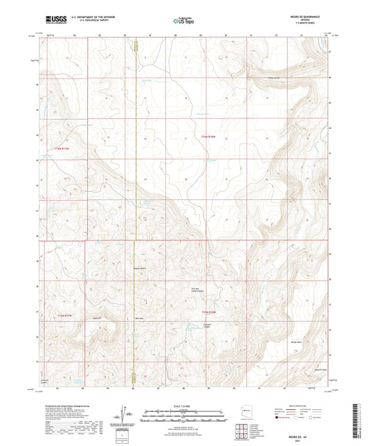 Negro Ed Arizona US Topo Map Image