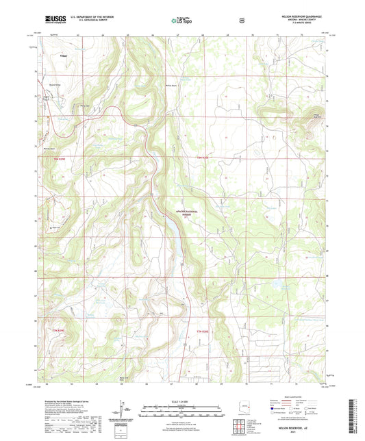 Nelson Reservoir Arizona US Topo Map Image