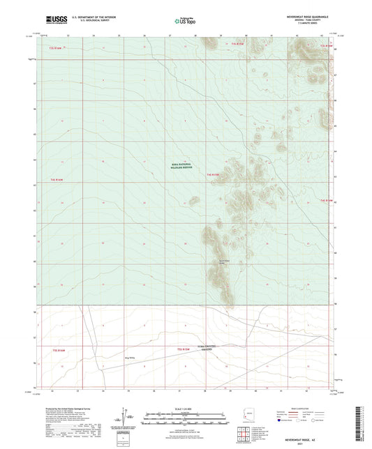 Neversweat Ridge Arizona US Topo Map Image