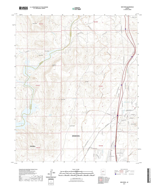 New River Arizona US Topo Map Image