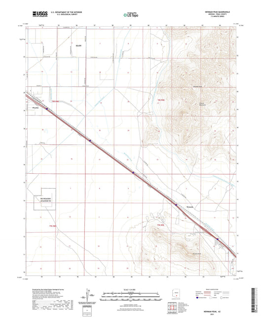 Newman Peak Arizona US Topo Map Image