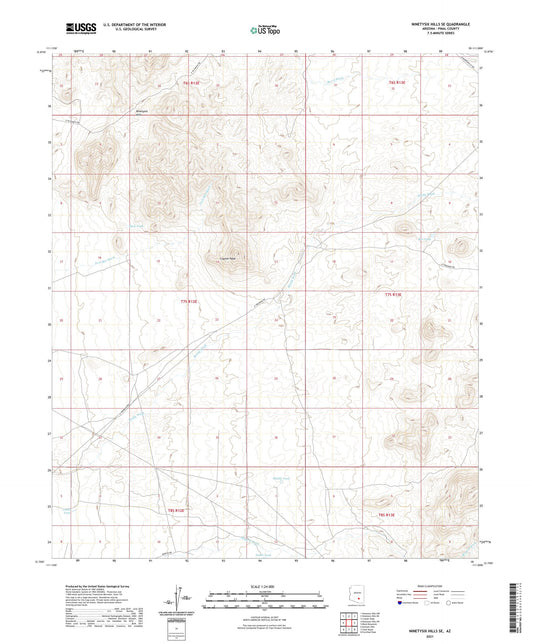 Ninetysix Hills SE Arizona US Topo Map Image
