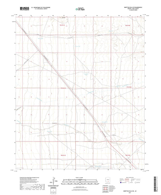 Ninetysix Hills SW Arizona US Topo Map Image