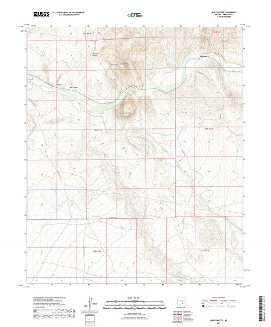 North Butte Arizona US Topo Map Image