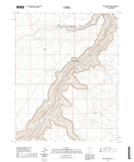 North Canyon Point Arizona US Topo Map Image