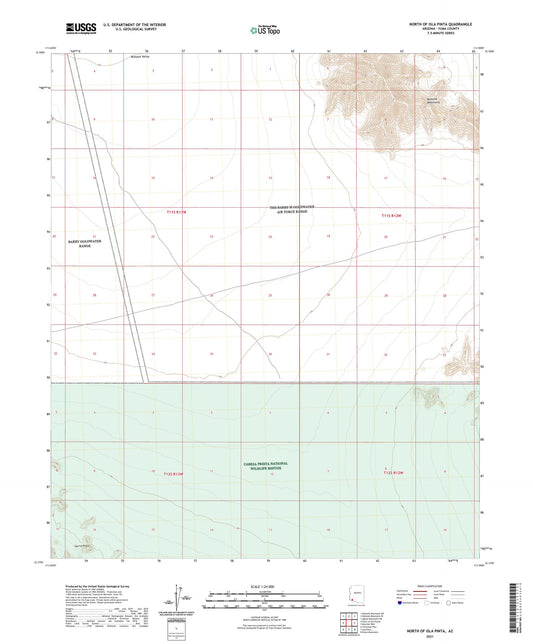 North of Isla Pinta Arizona US Topo Map Image