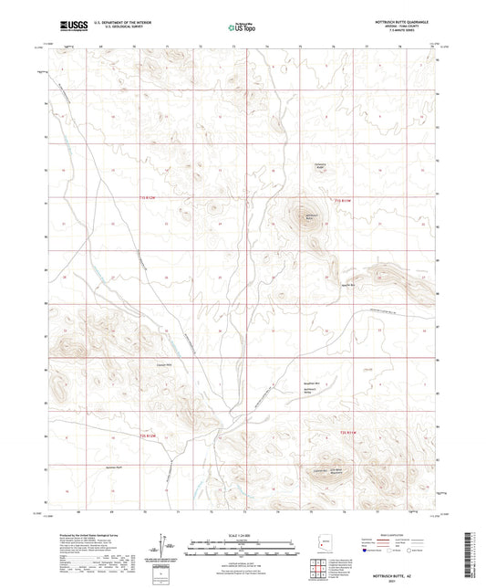 Nottbusch Butte Arizona US Topo Map Image