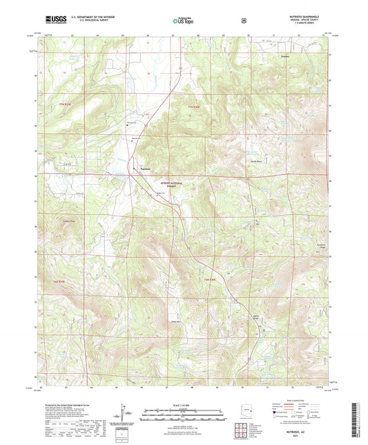 Nutrioso Arizona US Topo Map Image