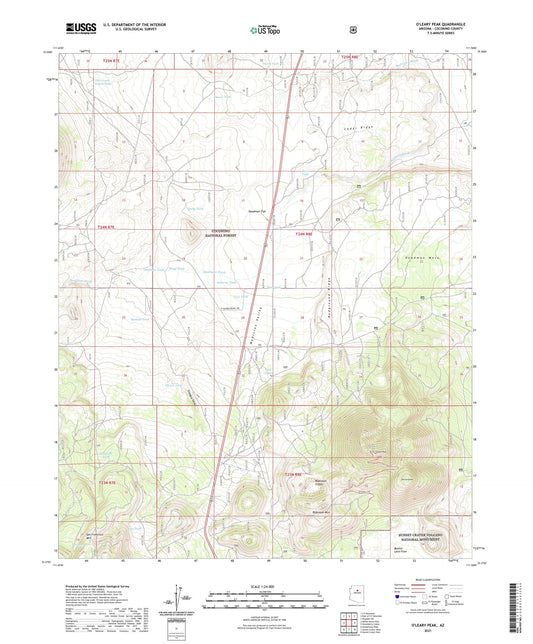 O'Leary Peak Arizona US Topo Map Image