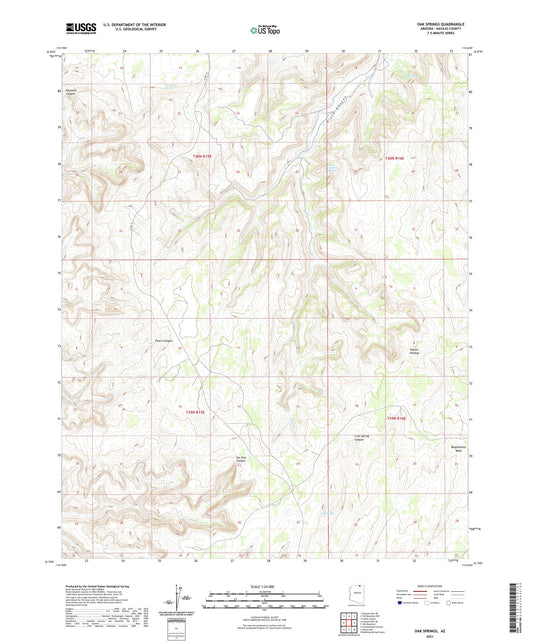 Oak Springs Arizona US Topo Map Image