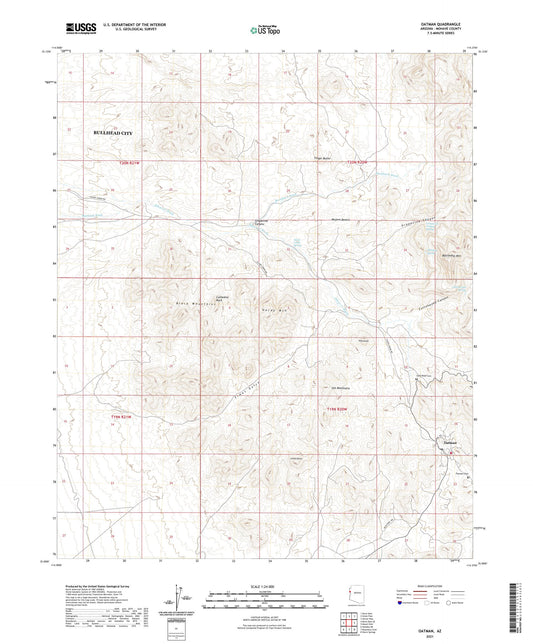 Oatman Arizona US Topo Map Image