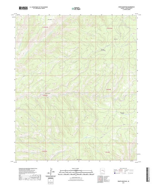 Odart Mountain Arizona US Topo Map Image