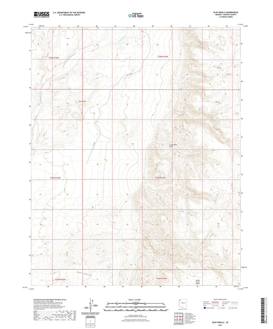 Olaf Knolls Arizona US Topo Map Image