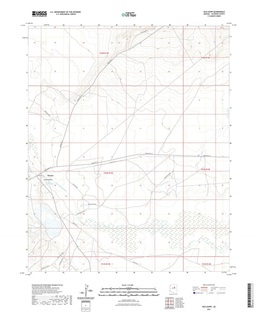 Old Leupp Arizona US Topo Map Image