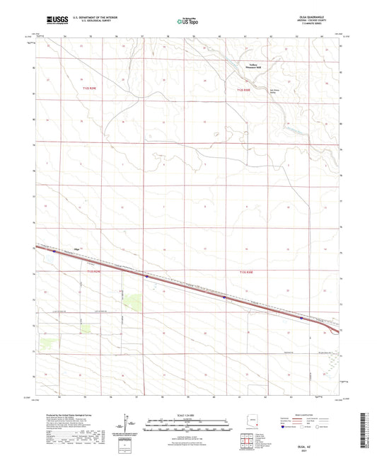 Olga Arizona US Topo Map Image