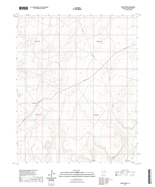 Onion Spring Arizona US Topo Map Image