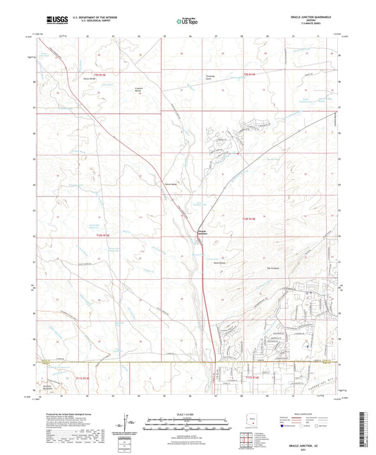 Oracle Junction Arizona US Topo Map Image